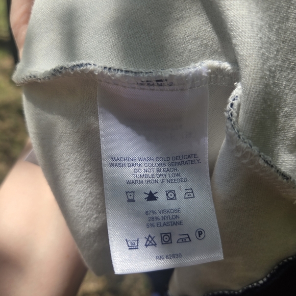 Lands End Blue And White Dress Sz 14 - Picture 9 of 10